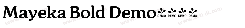 Mayeka Bold Demo字体转换